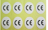 不干胶标签厂家定做 白底黑字椭圆形 CE标签 CE字...