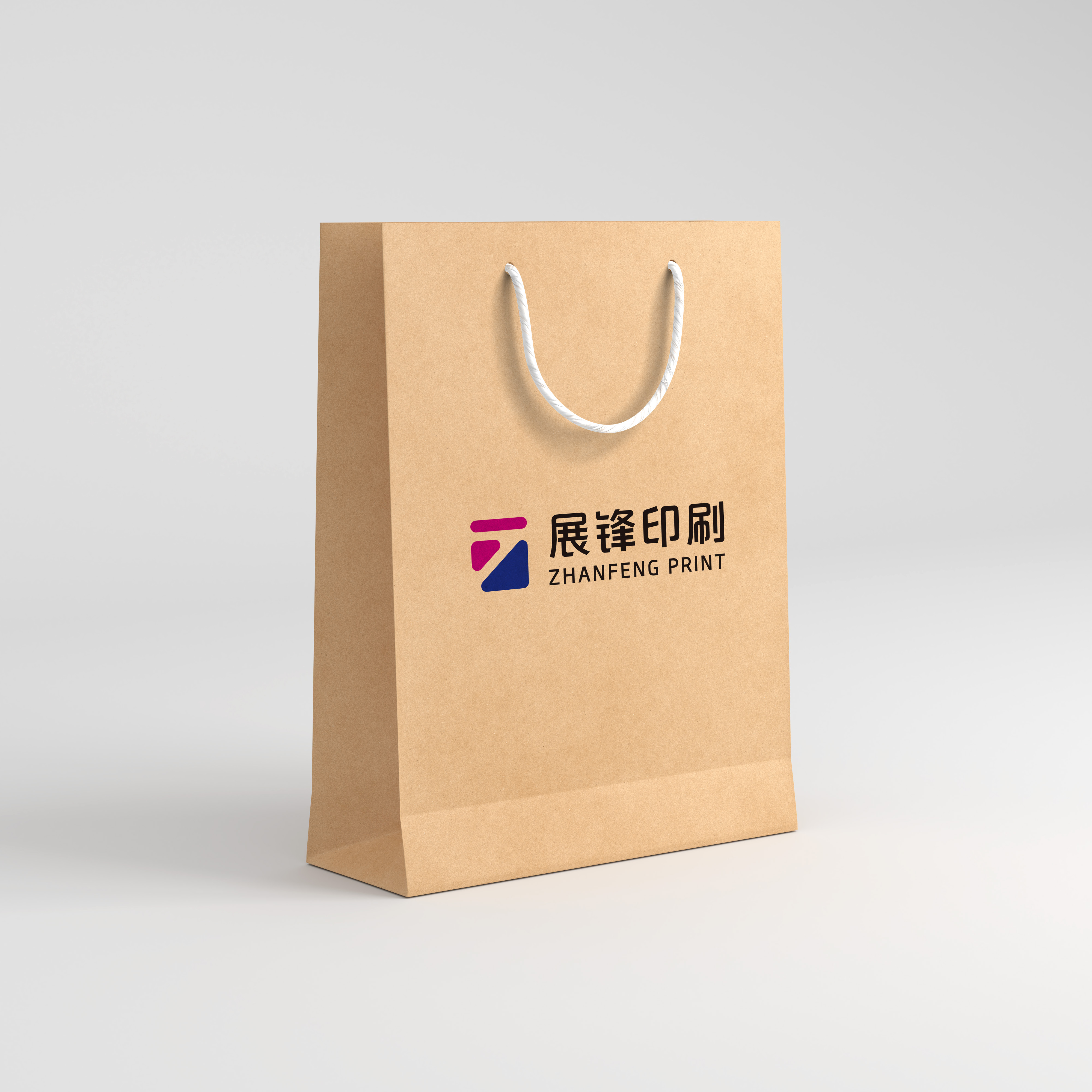 牛皮纸袋子外卖打包烧烤服装礼品手提袋定制印刷LOGO展锋手挽袋