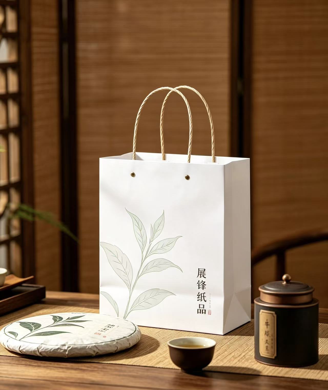 广州茶叶手提袋定制厂家 | 茶叶包装纸袋 | 防潮处理 500个起订