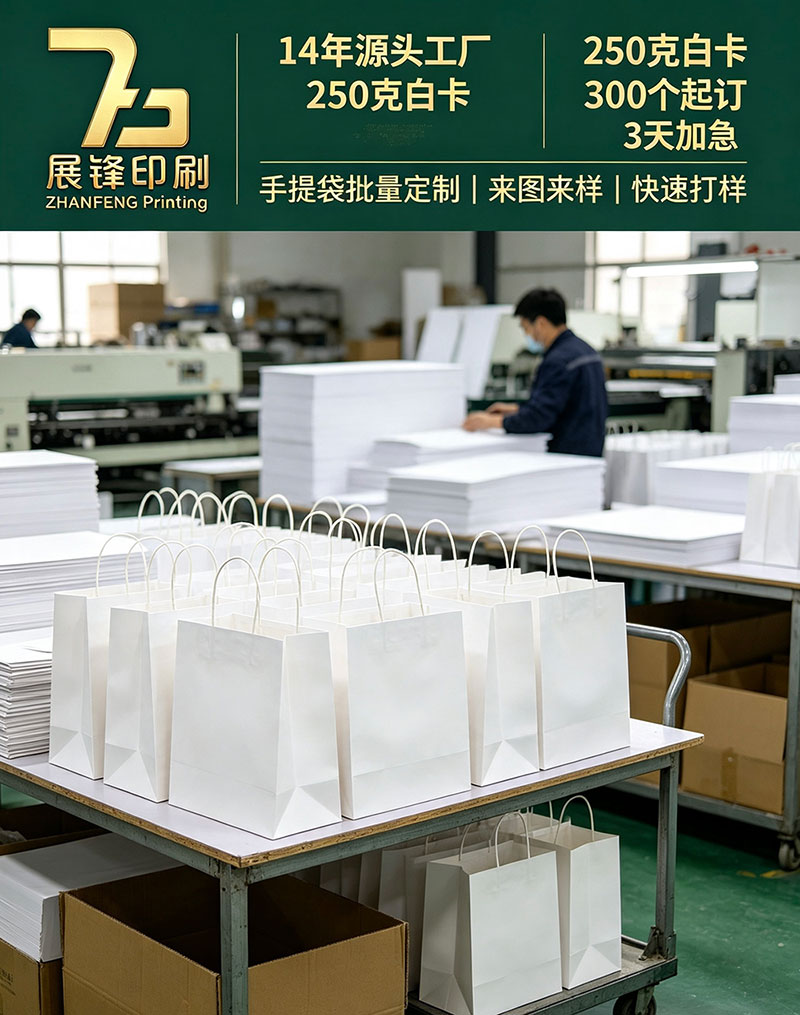 广州花都区手提袋定制250克白卡500个起订3天加急14年源头工厂 广州花都区手提袋定制250克白卡500个起订3天加急14年源头工厂